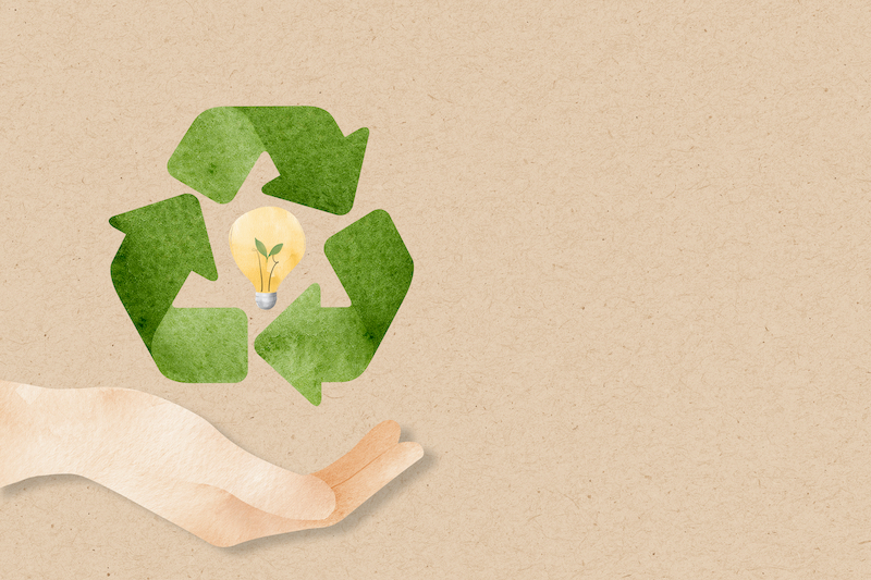 Imagen con el símbolo de reciclaje