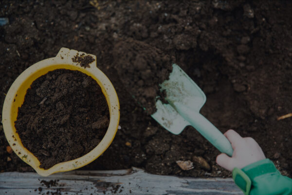 Compost hecho con restos de la fracción orgánica